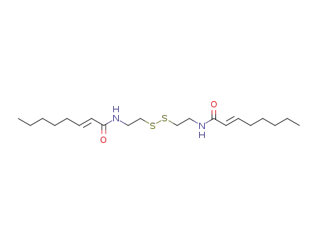 Molecular Structure of 112614-16-1 (N,N'-[Dithiobis(ethane-2,1-diyl)]bis[(E)-2-octenamide])