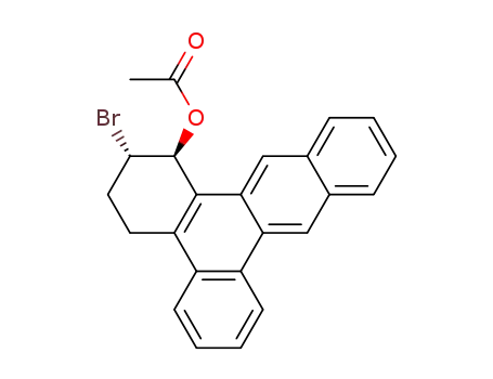 Molecular Structure of 115085-21-7 ((+/-)-1α-acetoxy-2β-bromo-1,2,3,4-tetrahydrodibenz<a,c>anthracene)