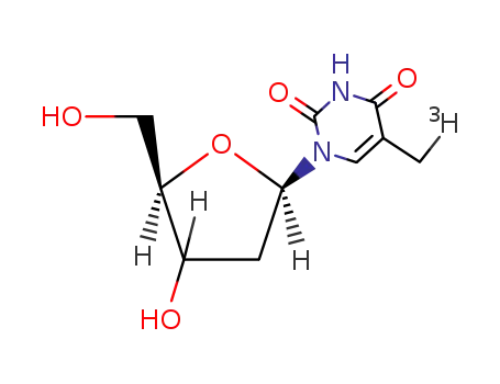 Molecular Structure of 1148-63-6 (THYMINE, [METHYL-3H])