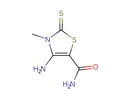 Molecular Structure of 124724-65-8 (4-AMINO-3-METHYL-2-THIOXO-2,3-DIHYDRO-1,3-THIAZOLE-5-CARBOXAMIDE)