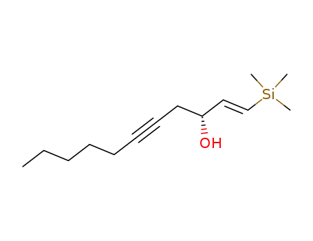 Molecular Structure of 119119-05-0 ((E)-(R)-1-Trimethylsilanyl-undec-1-en-5-yn-3-ol)