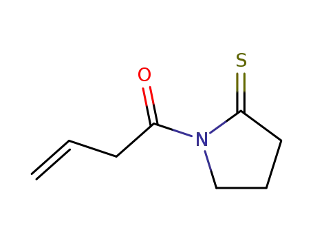 Molecular Structure of 125880-06-0 (2-Pyrrolidinethione,  1-(1-oxo-3-butenyl)-  (9CI))
