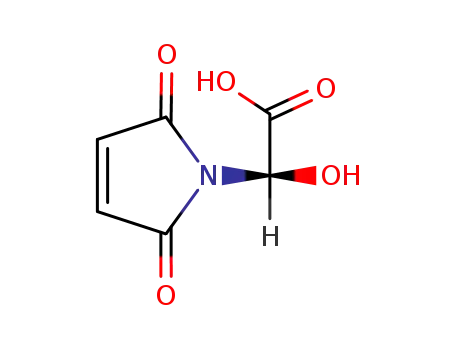 Molecular Structure of 114505-81-6 (1H-Pyrrole-1-acetic  acid,  2,5-dihydro--alpha--hydroxy-2,5-dioxo-)