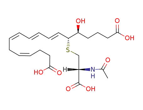 Molecular Structure of 114115-51-4 (18-carboxy-19,20-dinor-N-acetylleukotriene E4)