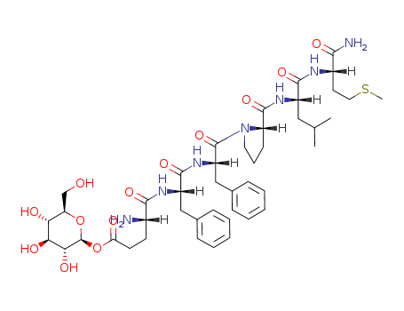 substance P (6-11), N(1,6)(beta-glucopyranosyl)Glu(5)-Pro(9)-