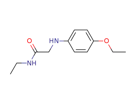 Molecular Structure of 1142-34-3 (N~2~-(4-ethoxyphenyl)-N-ethylglycinamide)