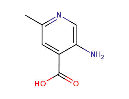 Molecular Structure of 88482-17-1 (4-Pyridinecarboxylicacid,5-amino-2-methyl-(9CI))