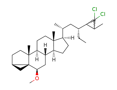 (23S,24ξ,25ξ)-24,25-(dichloromethylene)-23-ethyl-6β-methoxy-3α,5-cyclocholestane