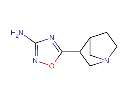 Molecular Structure of 114724-45-7 (3-(3-amino-1,2,4-oxadiazol-5-yl)-1-azabicyclo(2.2.1)heptane)