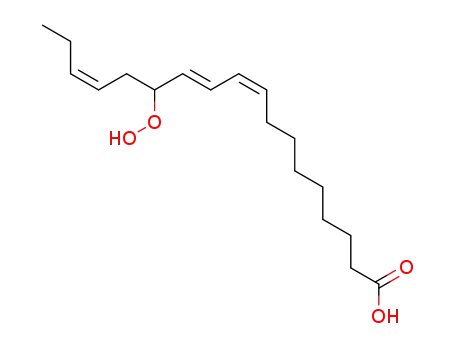 Molecular Structure of 28836-09-1 (13-hydroperoxy-9,11,15-octadecatrienoic acid)
