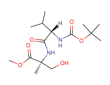 Molecular Structure of 114396-65-5 (tert-butyloxycarbonyl-valyl-alpha-methylserine methyl ester)