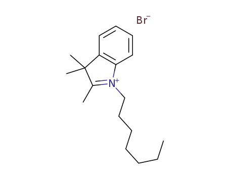 Molecular Structure of 125252-52-0 (1-heptyl-2,3,3-trimethyl-indol-1-ium bromide)