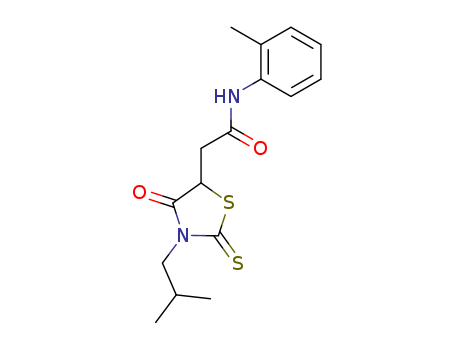 5-Thiazolidineacetamide,N-(2-methylphenyl)-3-(2-methylpropyl)-4-oxo-2-thioxo-