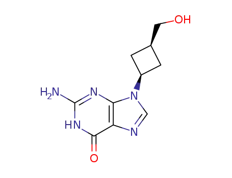 Molecular Structure of 125962-37-0 (2-amino-9-[3-(hydroxymethyl)cyclobutyl]-3,9-dihydro-6H-purin-6-one)