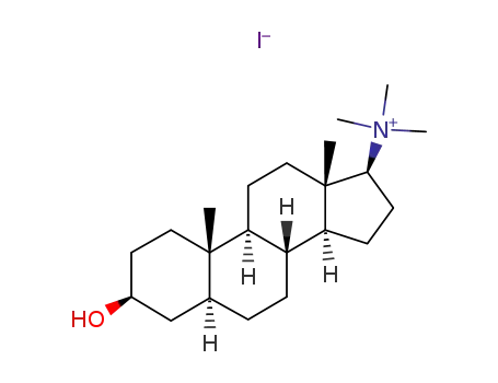Molecular Structure of 114967-76-9 ((3beta,5alpha,17beta)-3-hydroxy-N,N,N-trimethylandrostan-17-aminium iodide)