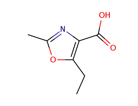 Molecular Structure of 113366-75-9 (4-Oxazolecarboxylicacid,5-ethyl-2-methyl-(9CI))