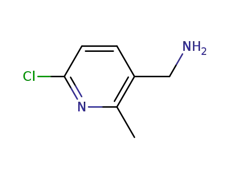Molecular Structure of 1251529-73-3 (C-(6-Chloro-2-methyl-pyridin-3-yl)-methylamine)