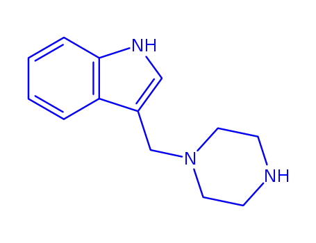 Molecular Structure of 114746-66-6 (3-(Piperazin-1-ylmethyl)-1H-indole)