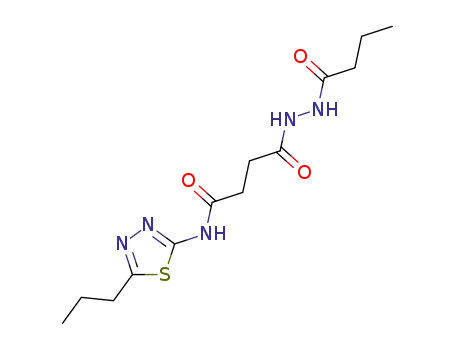 Butanoic acid, 4-oxo-4-((5-propyl-1,3,4-thiadiazol-2-yl)amino)-, 2-(1-oxobutyl)hydrazide