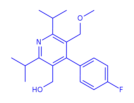 Molecular Structure of 124864-27-3 (2,6-DIISOPROPYL-4-(4-FLUOROPHENYL)-3-HYDROXYMETHYL-5-METHOXYPYRIDINE)