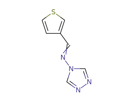 Molecular Structure of 125142-81-6 (N-[(Z)-3-THIENYLMETHYLIDENE]-4H-1,2,4-TRIAZOL-4-AMINE)