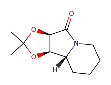 (-)-(1R,2R,8aR)-1,2-(isopropylidenedioxy)-1,5,6,7,8,8ahexahydro-2H-indolizin-3-one