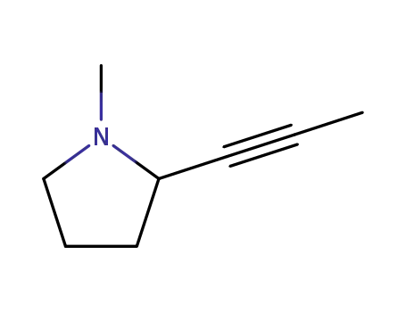 Pyrrolidine, 1-methyl-2-(1-propynyl)- (9CI)