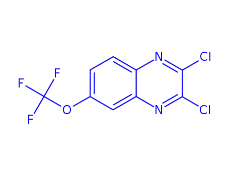 Molecular Structure of 1253522-03-0 (2,3-Dichloro-6-(trifluoroMethoxy)quinoxaline)
