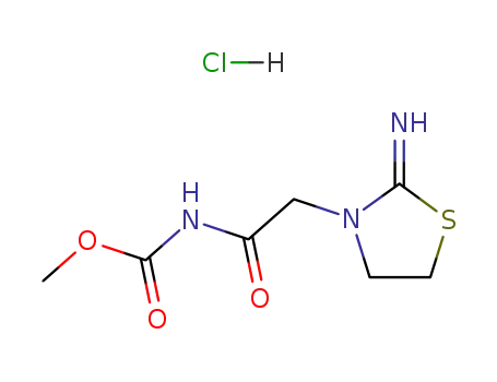 Methyl N-(2-iminothiazolidin-3-ylacetyl)carbamate hydrochloride