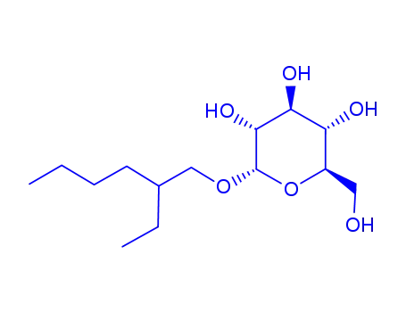 Molecular Structure of 125590-73-0 (2-ETHYLHEXYLGLUCOPYRANOSIDE)