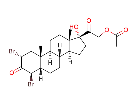 21-acetoxy-2α,4β-dibromo-17-hydroxy-5β-pregnane-3,20-dione
