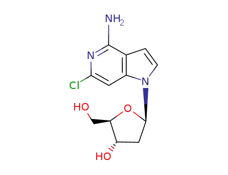 Molecular Structure of 114915-05-8 (2-chloro-2'-deoxy-3,7-dideazaadenosine)