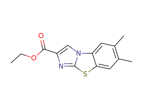 Molecular Structure of 113508-93-3 (6,7-DIMETHYLIMIDAZO[2,1-B]BENZOTHIAZOLE-2-CARBOXYLIC ACID ETHYL ESTER)