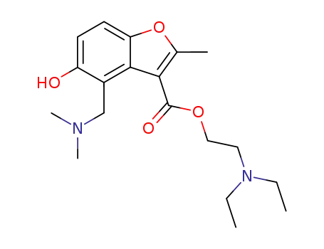 3-Benzofurancarboxylic acid, 4-((dimethylamino)methyl)-5-hydroxy-2-methyl-, 2-(diethylamino)ethyl ester