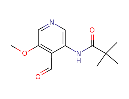 Molecular Structure of 77903-31-2 (4-Formyl-3-methoxy-5-(pivaloylamino)pyridine)
