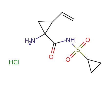 Molecular Structure of 1258731-89-3 (cyclopropanesulfonic acid (1-amino-2-vinyl-cyclopropanecarbonyl)amide hydrochloride)