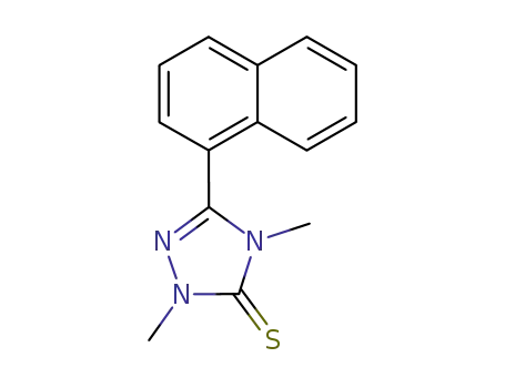 Molecular Structure of 114058-93-4 (2,4-dimethyl-5-naphthalen-1-yl-2,4-dihydro-3H-1,2,4-triazole-3-thione)