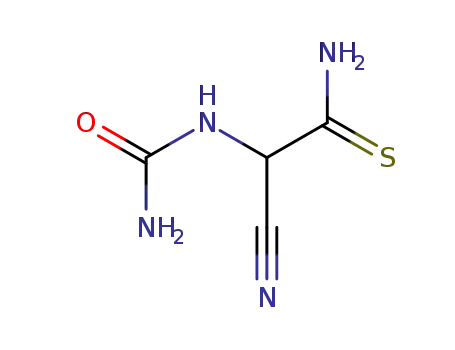 Molecular Structure of 114794-40-0 (Urea,  [cyano(thiocarbamoyl)methyl]-  (6CI))