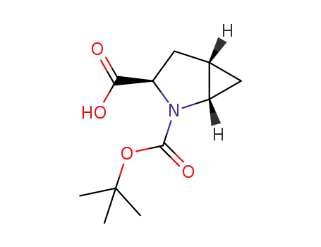 Molecular Structure of 1417743-41-9 ((1S,3R,5S)-2-(tert-butoxycarbonyl)-2-azabicyclo[3.1.0]hexane-3-carboxylic acid)