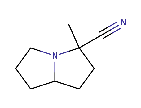 Molecular Structure of 114425-77-3 (1H-Pyrrolizine-3-carbonitrile,hexahydro-3-methyl-(6CI))