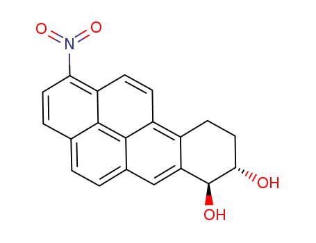 Molecular Structure of 120014-72-4 ((7S,8S)-1-nitro-7,8,9,10-tetrahydrobenzo[pqr]tetraphene-7,8-diol)