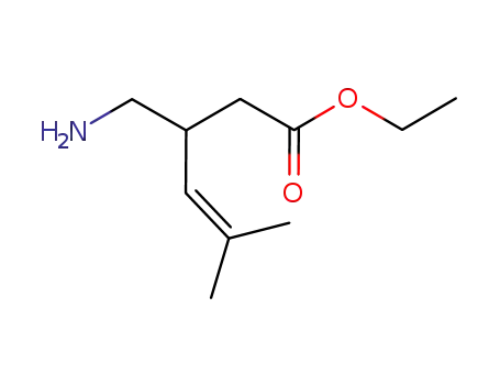 Molecular Structure of 1136478-29-9 (3-(NitroMethyl)-5-Methyl-4-hexenoic Acid Ethyl Ester)