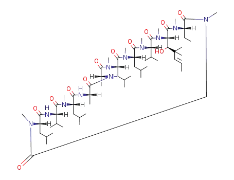 Molecular Structure of 114865-22-4 (cyclosporin A, 4-(2-butenyl)-4,4,N-trimethylthreonine(1)-)