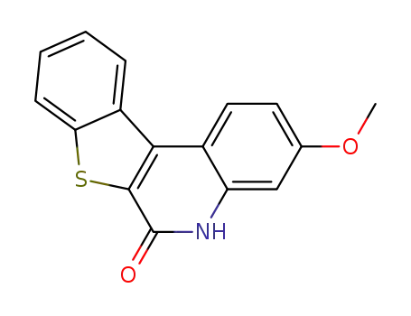 Molecular Structure of 113425-00-6 (3-methoxy[1]benzothieno[2,3-c]quinolin-6(5H)-one)