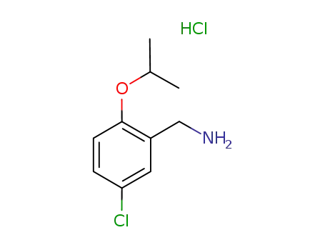 Molecular Structure of 1135292-94-2 ((5-chloro-2-isopropoxyphenyl)methanamine hydrochloride)