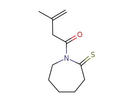 2H-Azepine-2-thione,  hexahydro-1-(3-methyl-1-oxo-3-butenyl)-  (9CI)