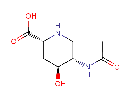 Molecular Structure of 114826-78-7 (2-Piperidinecarboxylicacid,5-(acetylamino)-4-hydroxy-,[2R-(2alpha,4beta,5alpha)]-(9CI))