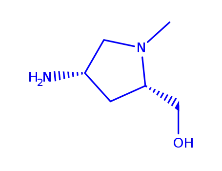 Molecular Structure of 142228-25-9 (2-Pyrrolidinemethanol,4-amino-1-methyl-)