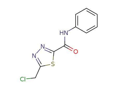 Molecular Structure of 113940-13-9 (5-(CHLOROMETHYL)-N-PHENYL-1,3,4-THIADIAZOLE-2-CARBOXAMIDE)