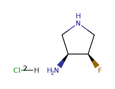 3-PYRROLIDINAMINE,4-FLUORO-,2HCL,CIS-